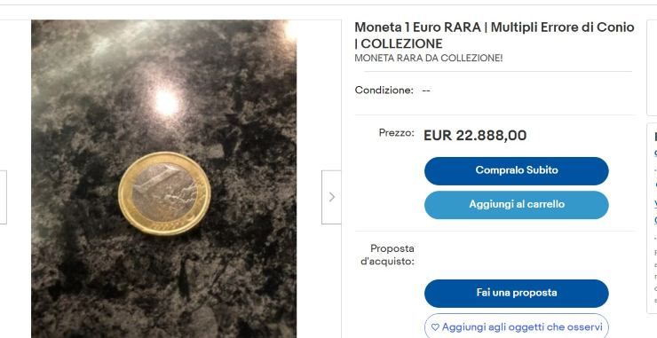 moneta 1 euro rarissima