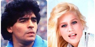 Heather Parisi e Maradona a fianco