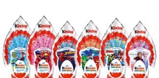 Uova Kinder in fila