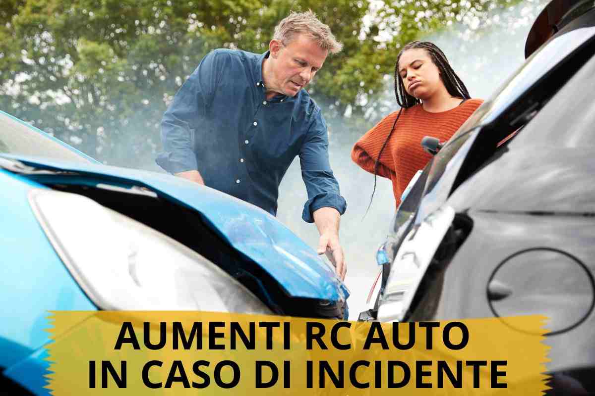 aumento Rc auto in caso di incidente