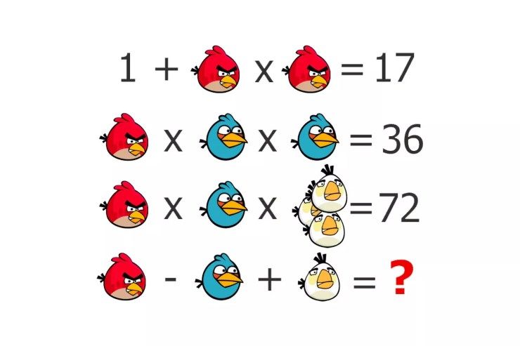 test di intelligenza matematica angry birds