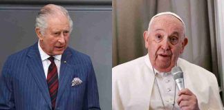 Mezzo busto Carlo e Papa Francesco