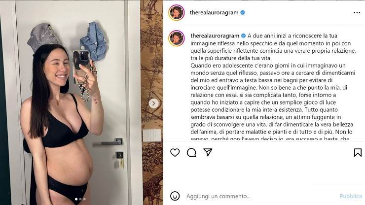 Aurora Ramazzotti celebra il suo corpo con una bellissima immagine sui social