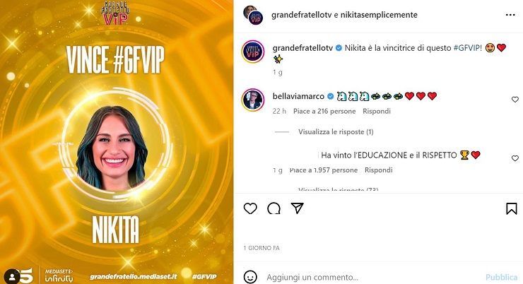 GF Vip 7, Nikita Pelizon: il suo rapporto con i genitori