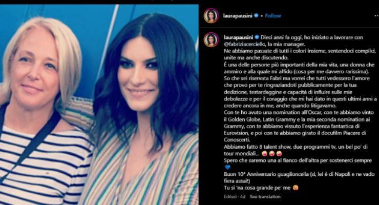 Laura Pausini post