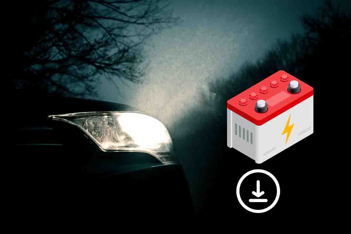 Batteria dell'auto scarica: il trucco del faro da provare