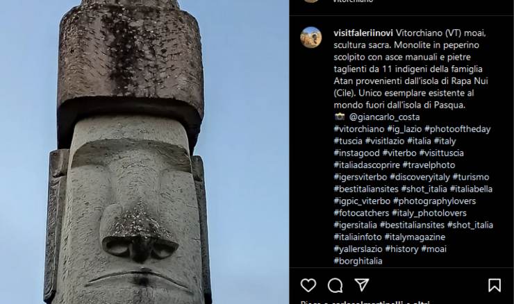 Cosa ci fa un Moai in Italia
