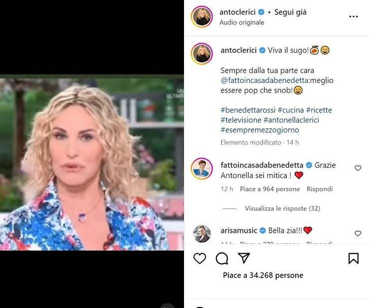 Antonella Clerici “quando ho condotto Sanremo, nessuno ha...”