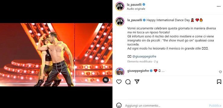 Amici 22, la ballerina sui social “ho lesionato il menisco…”