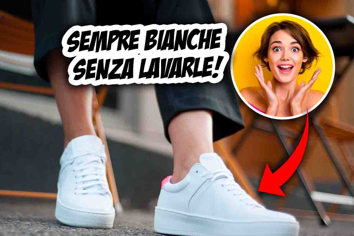 lavare scarpe bianche