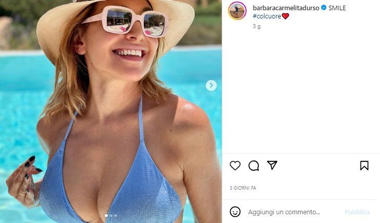 Barbara d'Urso bikini schianto