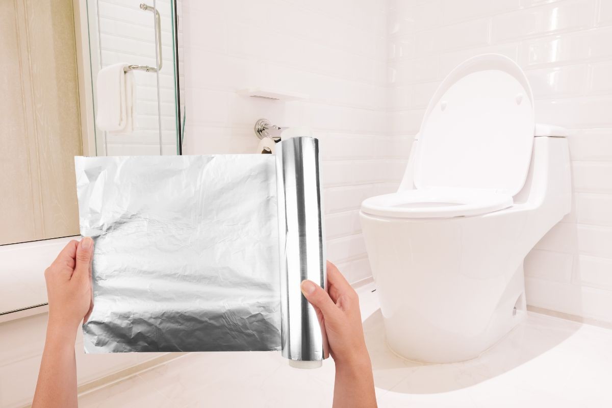 bagno e maniche mantengo rotolo di carta stagnola