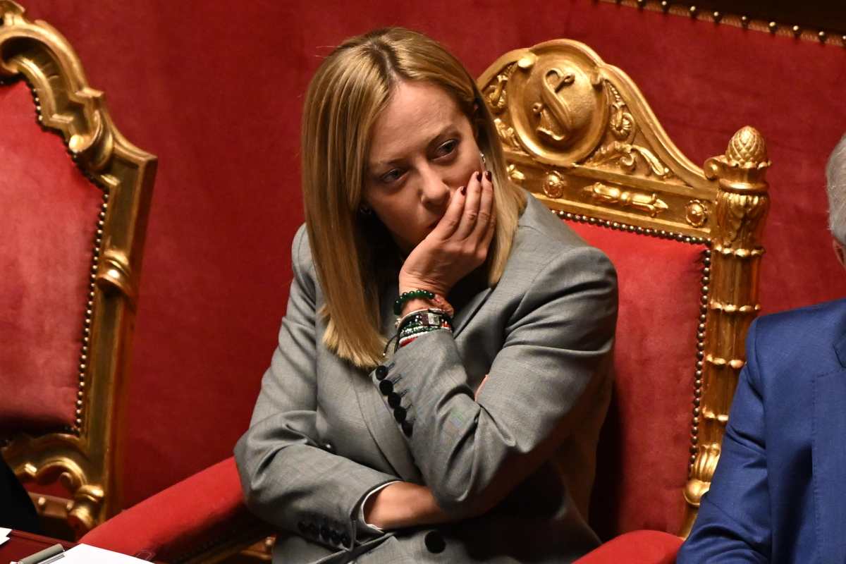 il premier giorgia meloni in parlamento